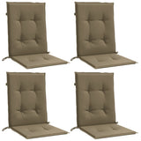 Vidaxx coussins de chaise 4 pcs dossier bas 100x50x4 cm tissu mélange taupe