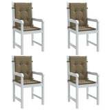 Vidaxx coussins de chaise 4 pcs dossier bas 100x50x4 cm tissu mélange taupe