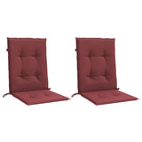 Vidaxx coussins de chaise 2 pcs dossier bas 100x50x4 cm tissu mélangé rouge vin