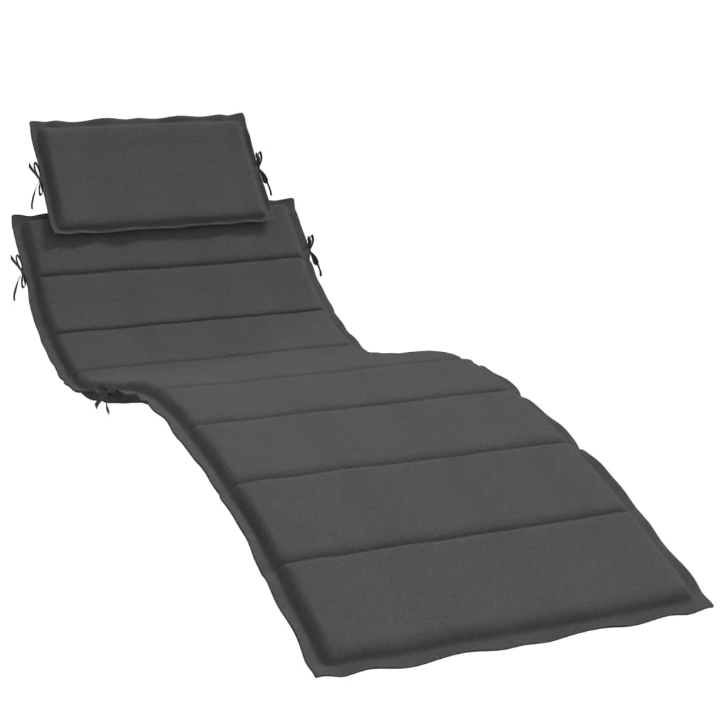 Vidaxl Lounger Kissen 186x58x3 cm Stoff gemischt Anthrazit -gelöscht