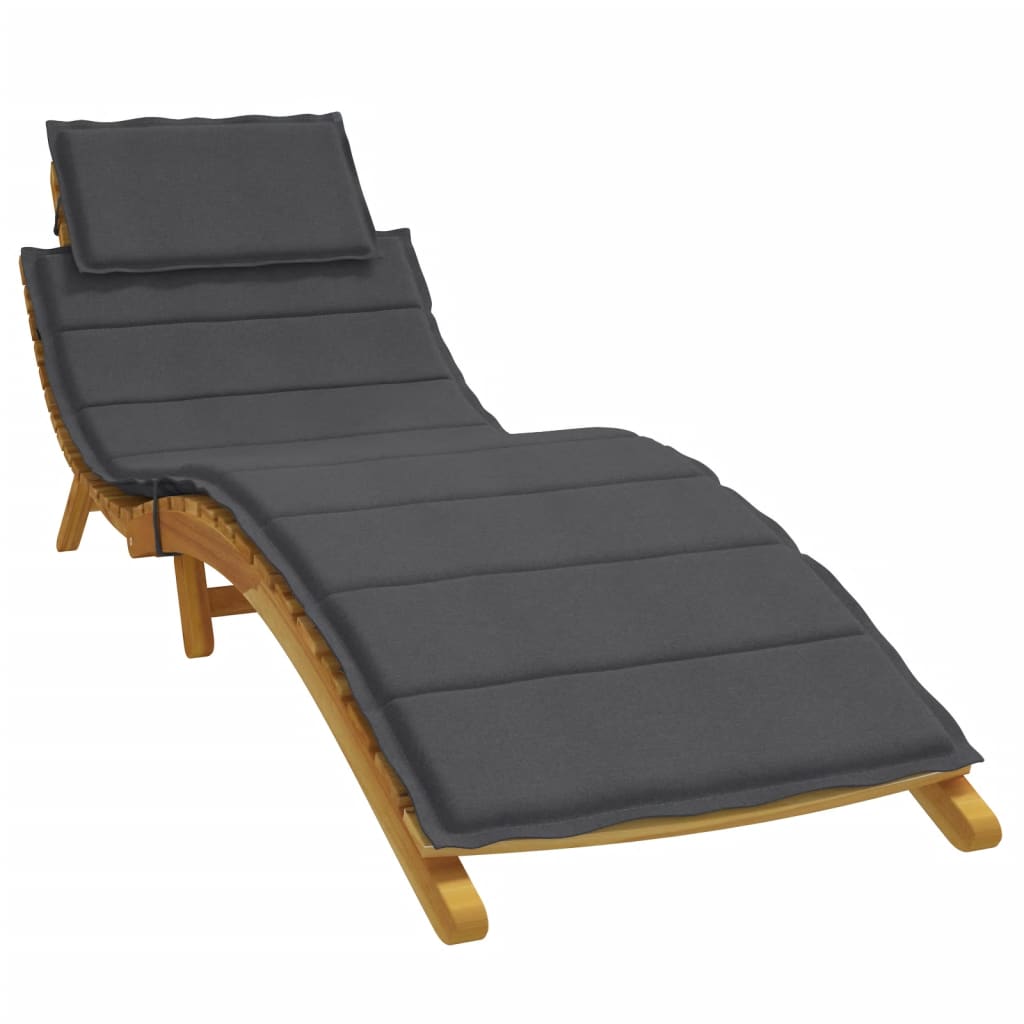 Vidaxl Lounger Kissen 186x58x3 cm Stoff gemischt Anthrazit -gelöscht