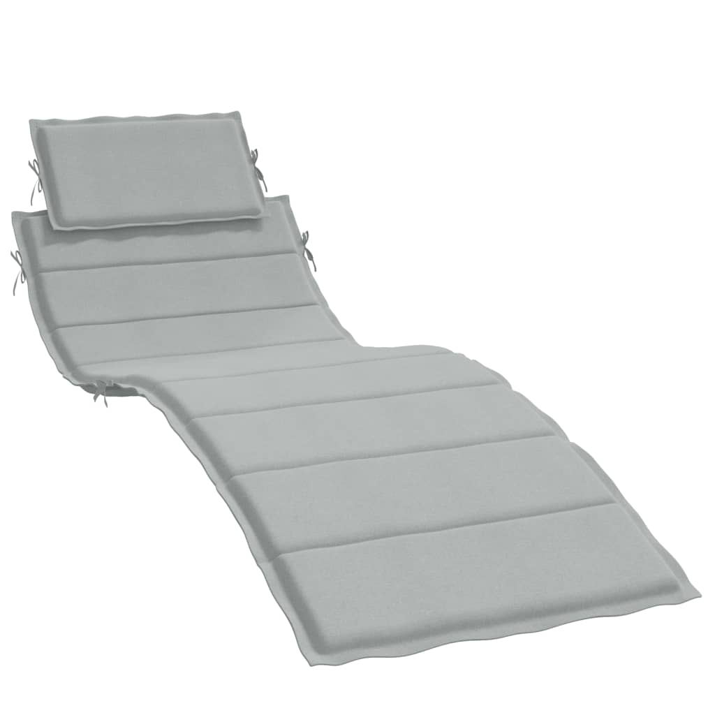 Vidaxl Lounger blazina 186x58x3 cm tkanina mešano svetlo sivo