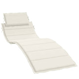 Vidaxx coussin de transat 186x58x4 cm tissu, crème mélangée