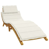 Vidaxl Lounger Cushion 186x58x3 cm stof Blandet fløde -farvet