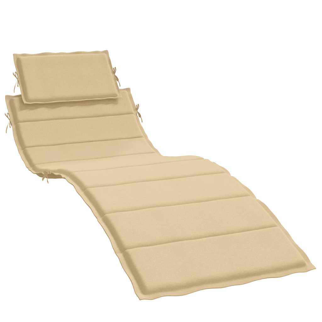 Vidaxx coussin de transat 186x58x4 cm tissu beige chiné