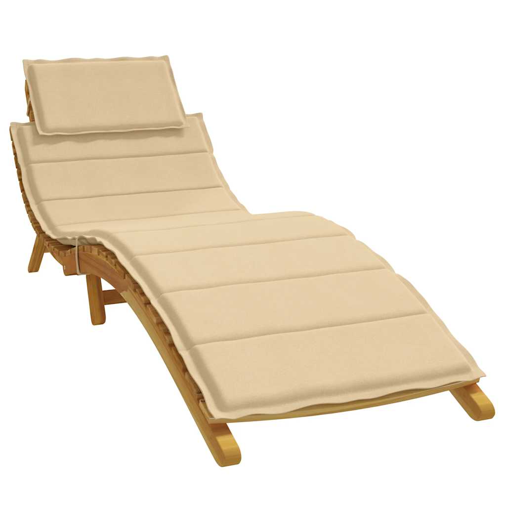Vidaxx coussin de transat 186x58x4 cm tissu beige chiné