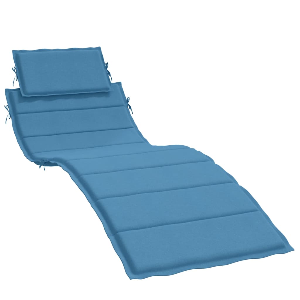 Vidaxl Lounger Blaphion 186x58x3 cm tkanina mešano modro