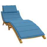 Vidaxl Lounger Cushion 186x58x3 cm tyg blandat blått