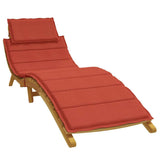 Vidaxx coussin de transat 186x58x3 cm tissu mélangé rouge