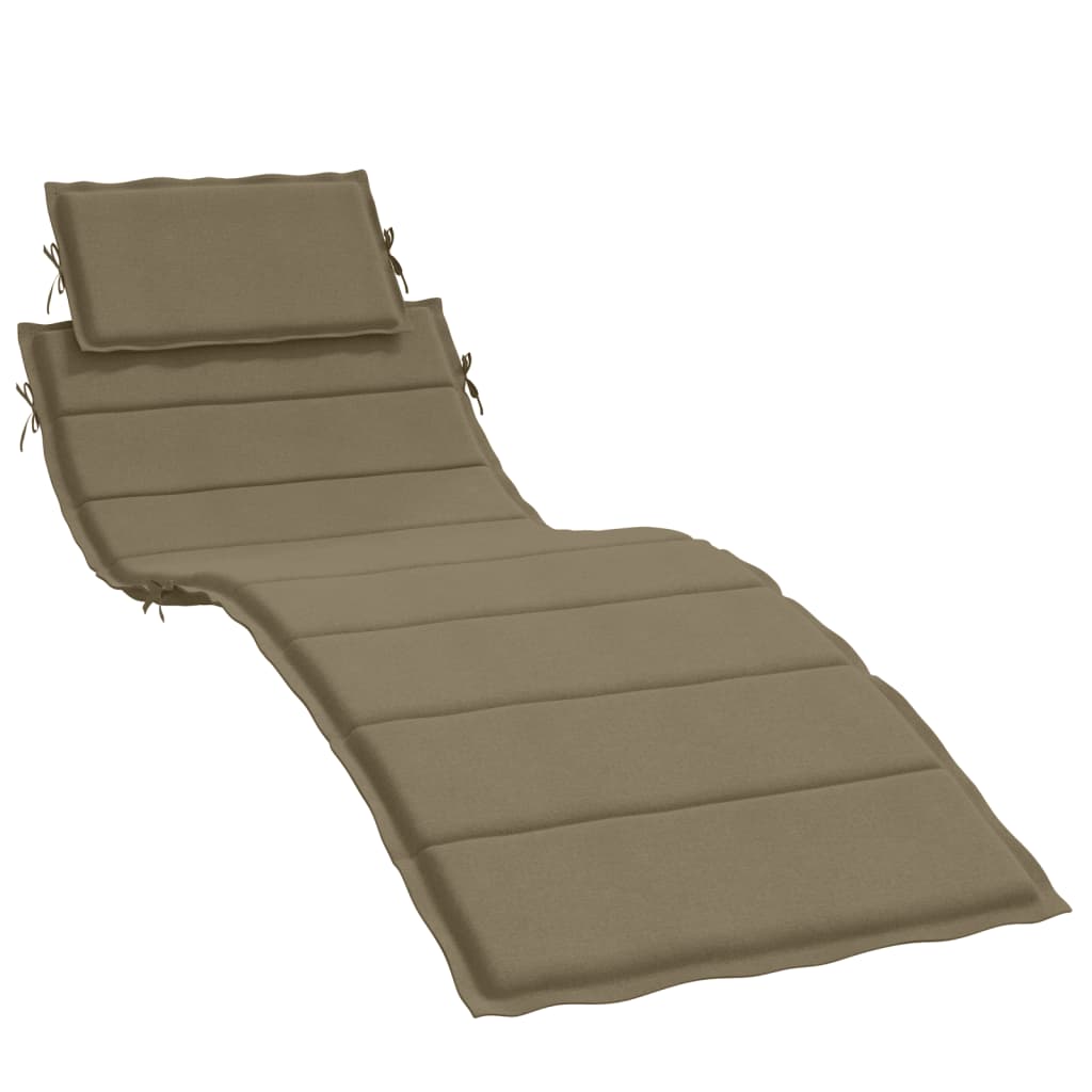 Vidaxl Lounger Cushion 186x58x3 CM Tyg Mixed Taupe