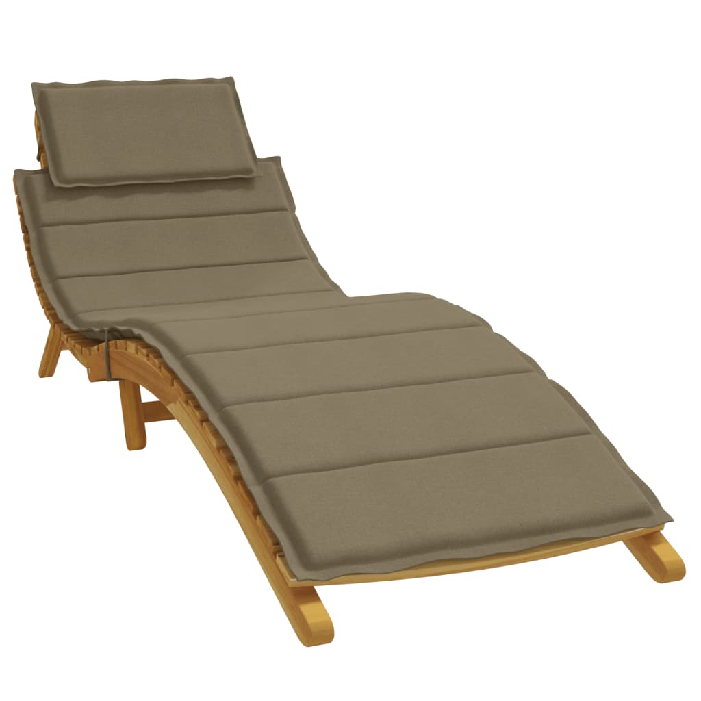 Vidaxl Lounger Kissen 186x58x3 cm Stoff gemischt Taupe