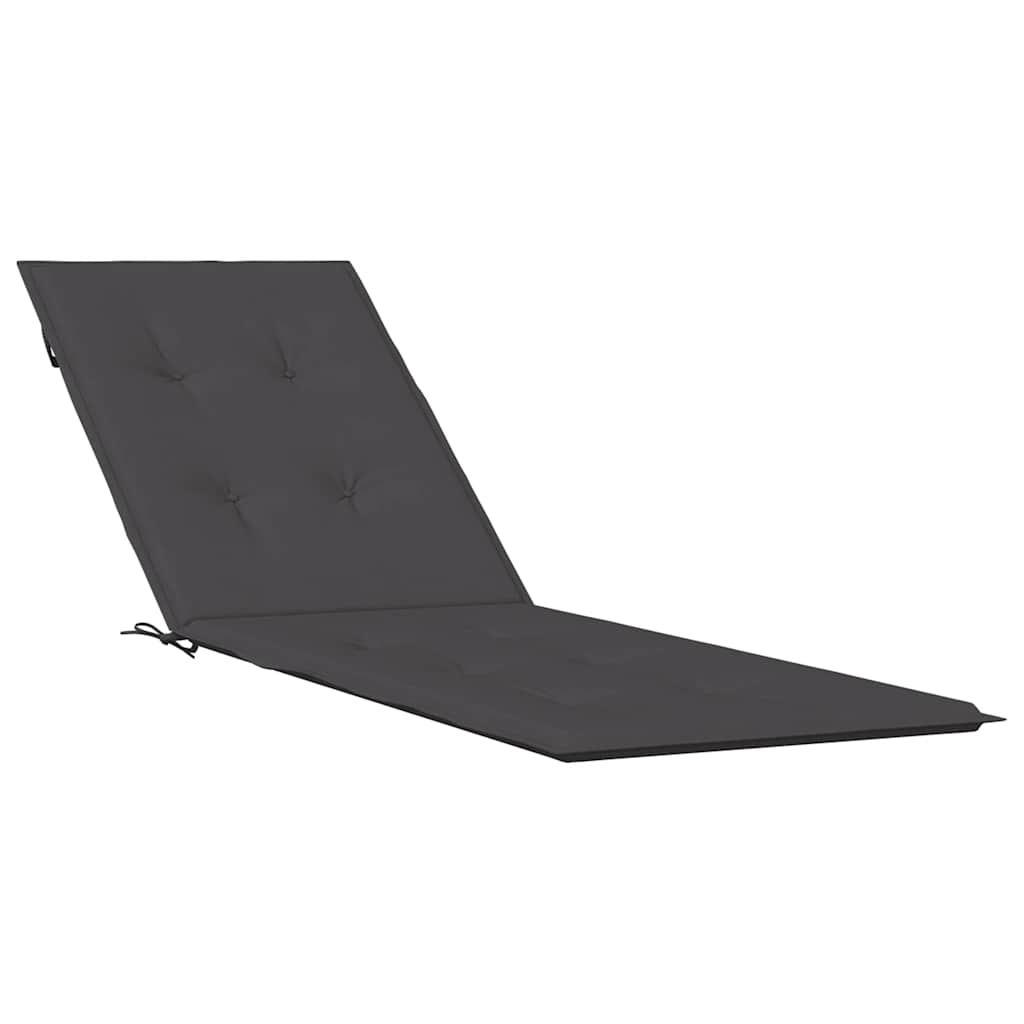 Vidaxx coussin de chaise de terrasse (75+105)x50x3 cm tissu mélangé anthracite