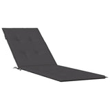 Vidaxx coussin de chaise de terrasse (75+105)x50x3 cm tissu mélangé anthracite