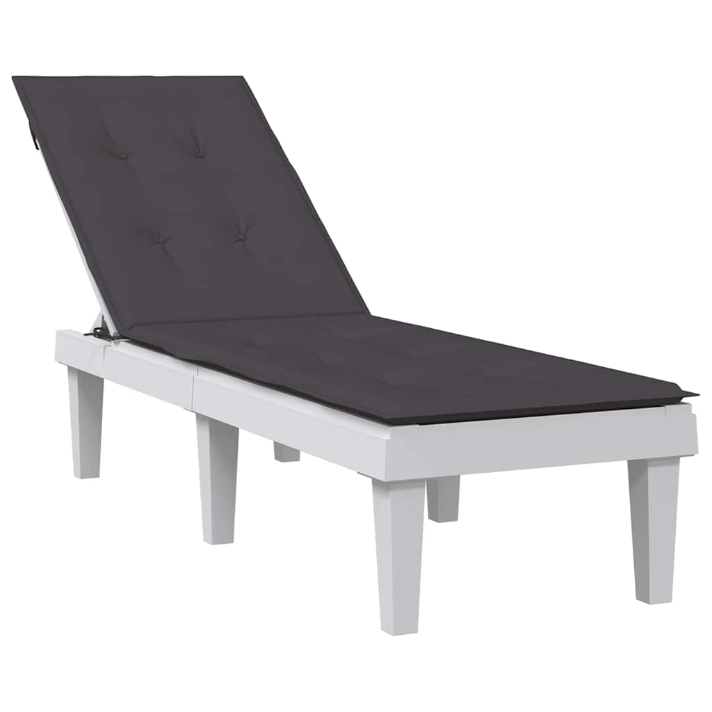 Vidaxx coussin de chaise de terrasse (75+105)x50x3 cm tissu mélangé anthracite