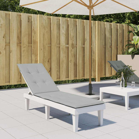 Vidaxx coussin de chaise de terrasse (75+105)x50x3 cm tissu mélangé gris clair