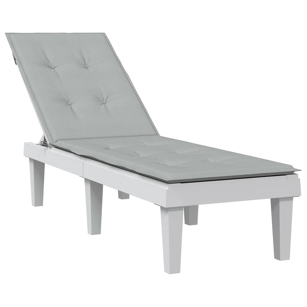 Vidaxx coussin de chaise de terrasse (75+105)x50x3 cm tissu mélangé gris clair