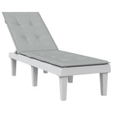 Vidaxx coussin de chaise de terrasse (75+105)x50x3 cm tissu mélangé gris clair
