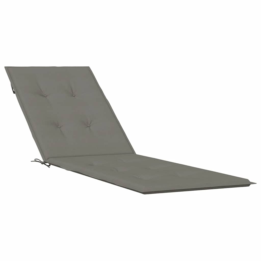 Vidaxx coussin de chaise de terrasse (75+105) x 50 x 4 cm tissu gris foncé mélangé