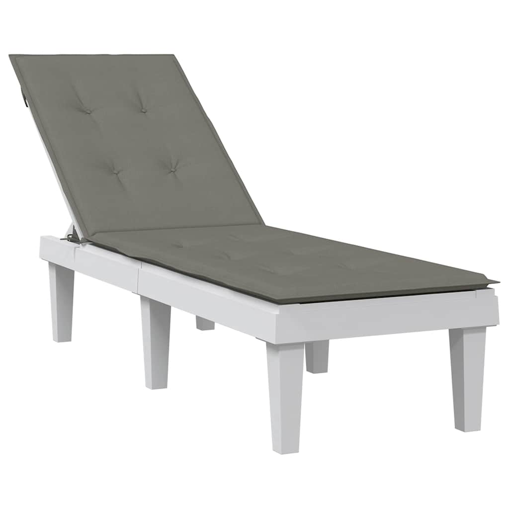 Vidaxx coussin de chaise de terrasse (75+105) x 50 x 4 cm tissu gris foncé mélangé