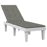 Vidaxx coussin de chaise de terrasse (75+105) x 50 x 4 cm tissu gris foncé mélangé