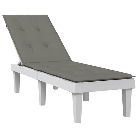 Vidaxx coussin de chaise de terrasse (75+105) x 50 x 4 cm tissu gris foncé mélangé