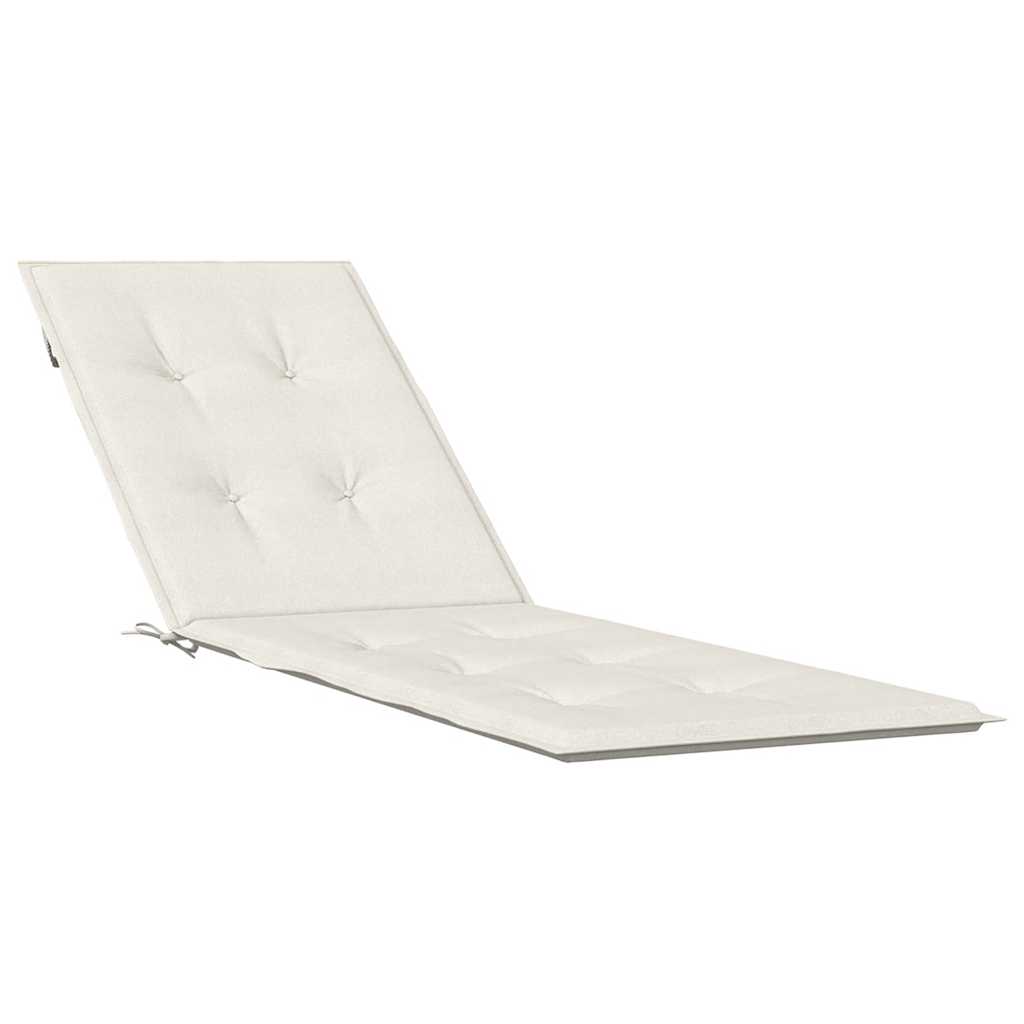 Vidaxx coussin de chaise de terrasse (75+105) x 50 x 4 cm tissu mélangé crème
