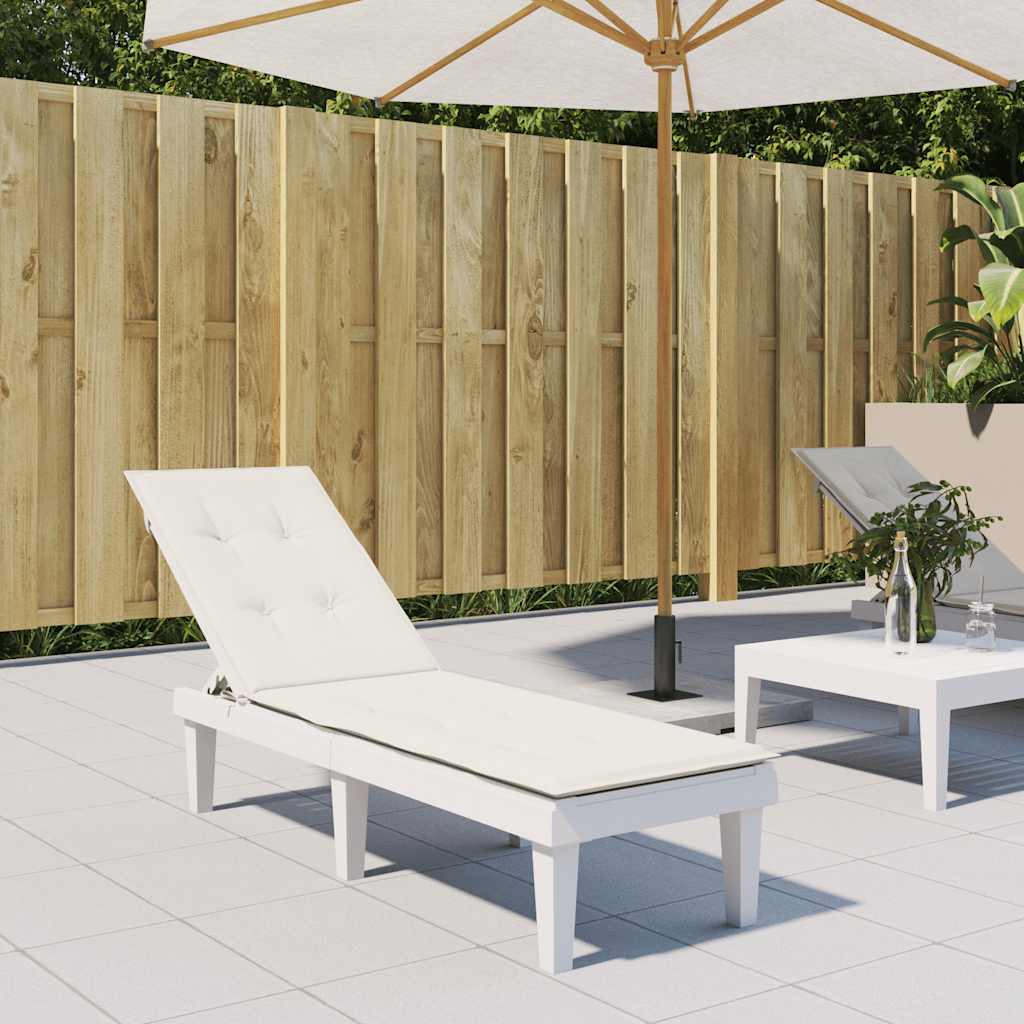 Vidaxx coussin de chaise de terrasse (75+105) x 50 x 4 cm tissu mélangé crème