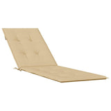 Vidaxx coussin de chaise de terrasse (75+105) x 50 x 4 cm tissu beige chiné