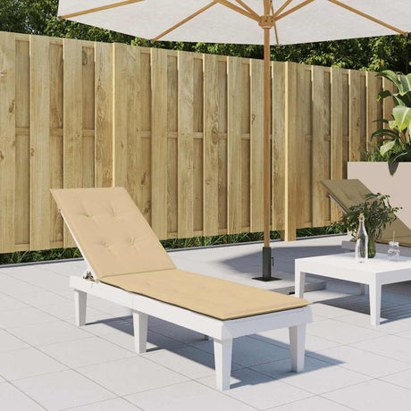 Vidaxx coussin de chaise de terrasse (75+105) x 50 x 4 cm tissu beige chiné