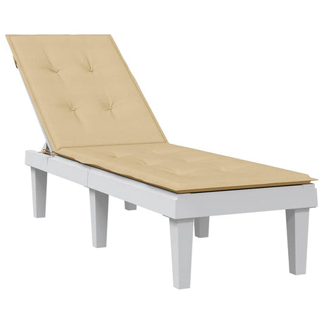 Vidaxx coussin de chaise de terrasse (75+105) x 50 x 4 cm tissu beige chiné
