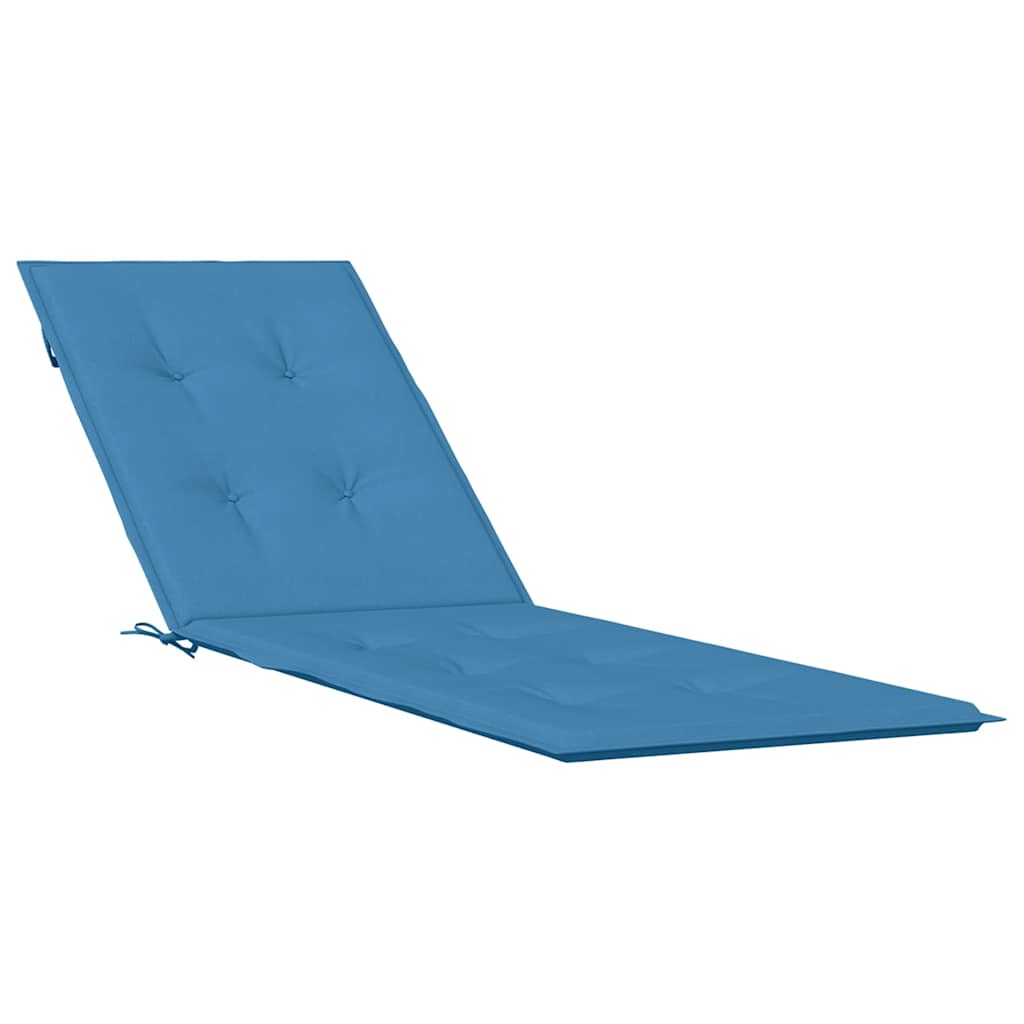Vidaxx coussin de chaise de terrasse (75+105) x 50 x 4 cm tissu bleu chiné