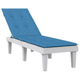 Vidaxx coussin de chaise de terrasse (75+105) x 50 x 4 cm tissu bleu chiné
