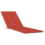 Vidaxx coussin de chaise de terrasse (75+105) x 50 x 4 cm tissu mélangé rouge