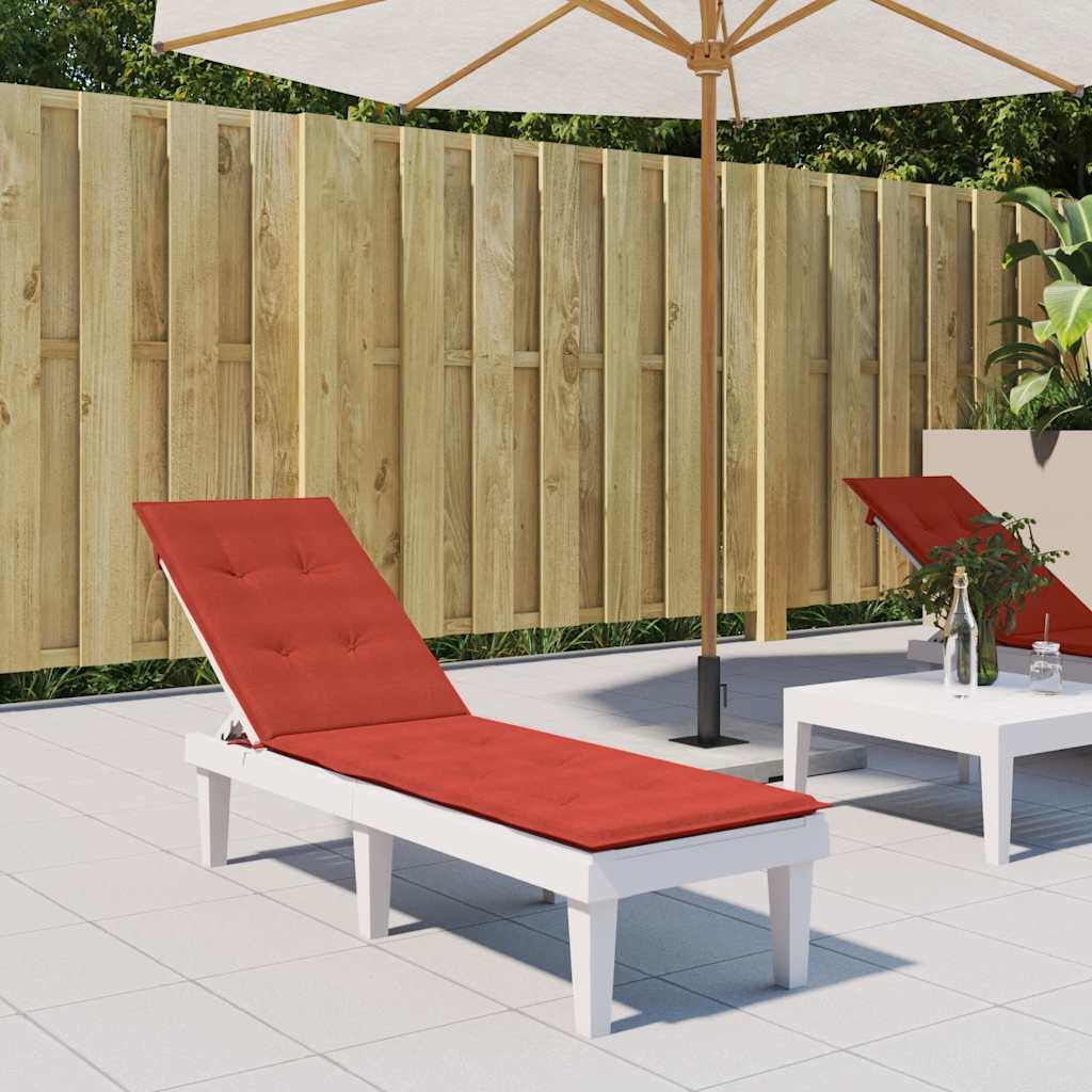 Vidaxx coussin de chaise de terrasse (75+105) x 50 x 4 cm tissu mélangé rouge