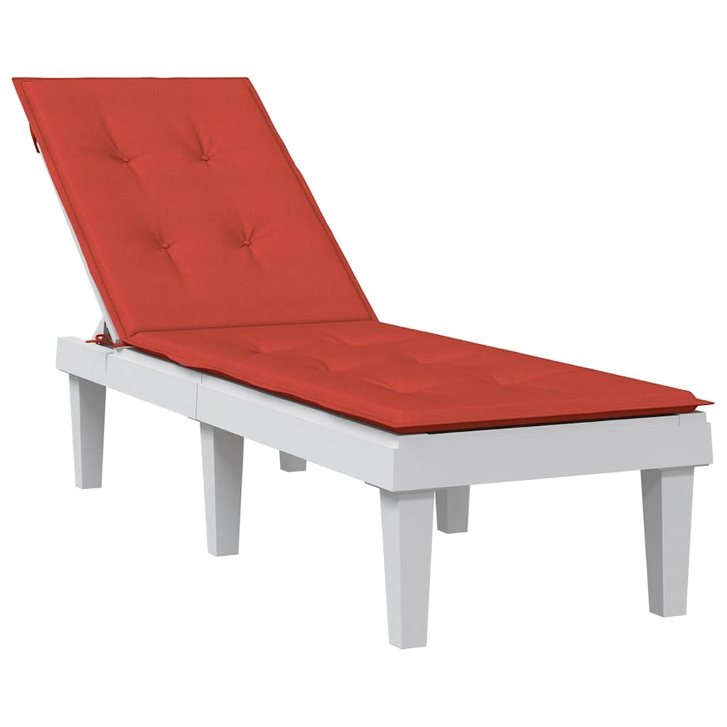 Vidaxx coussin de chaise de terrasse (75+105) x 50 x 4 cm tissu mélangé rouge