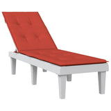 Vidaxx coussin de chaise de terrasse (75+105) x 50 x 4 cm tissu mélangé rouge