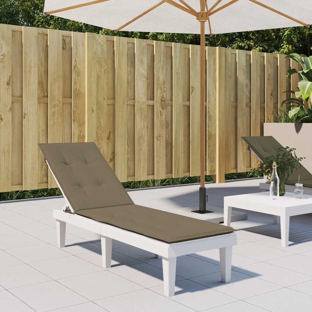 Vidaxx coussin de chaise de terrasse (75+105) x 50 x 4 cm tissu taupe chiné