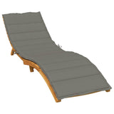 Vidaxx coussin de transat 200x50x4 cm tissu, gris foncé chiné