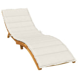 Vidaxl Lounger Blaphion 200x50x4 cm tkanina mešana smetana -obarvana