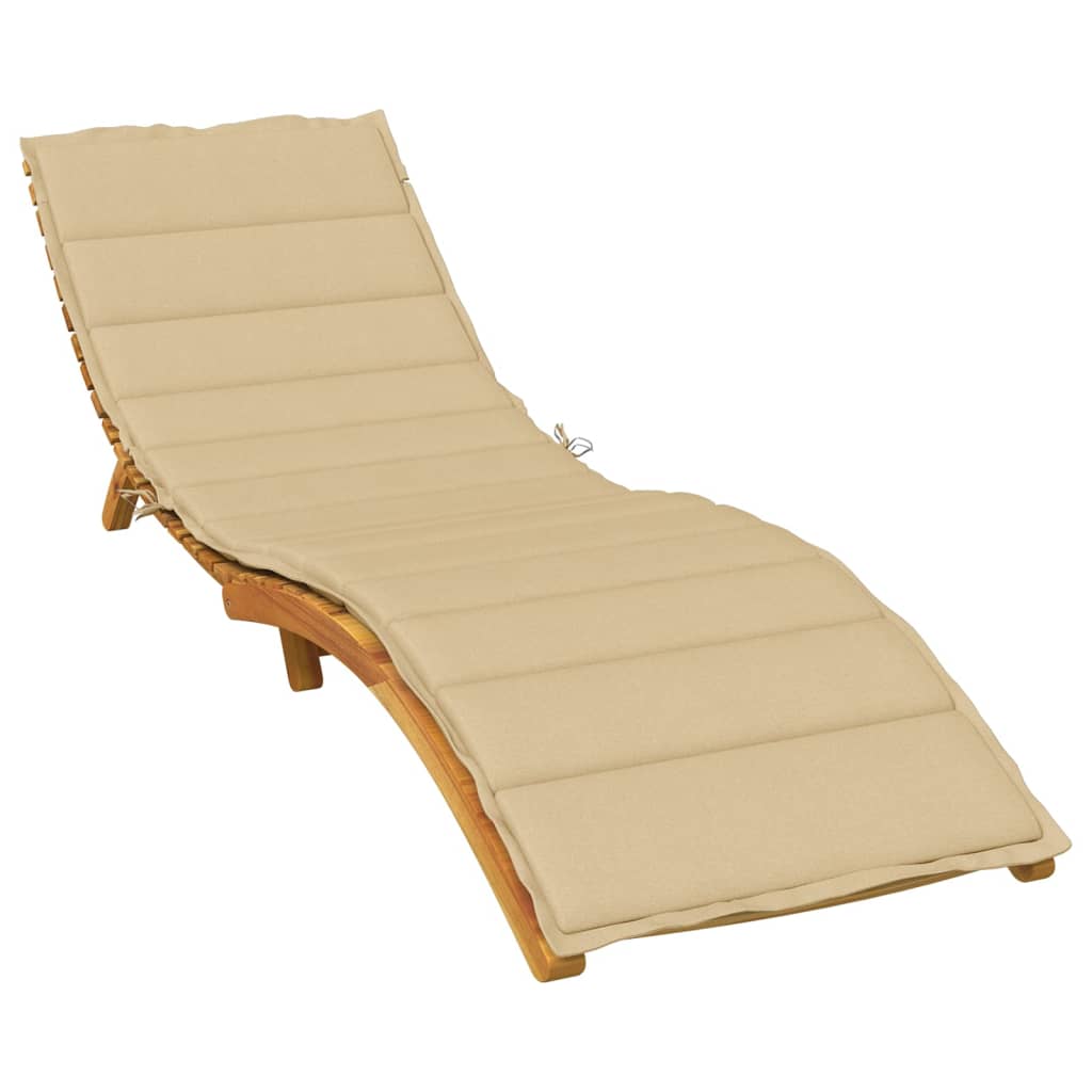 Vidaxx coussin de transat 200x50x4 cm tissu beige chiné