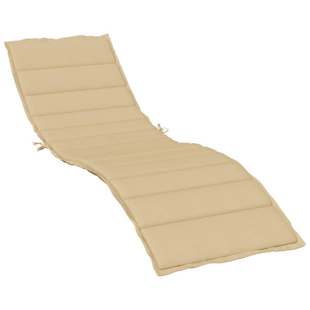 Vidaxx coussin de transat 200x60x4 cm tissu beige chiné