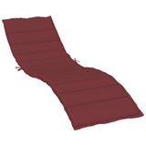 Vidaxx coussin de transat 200x60x4 cm tissu, bordeaux chiné