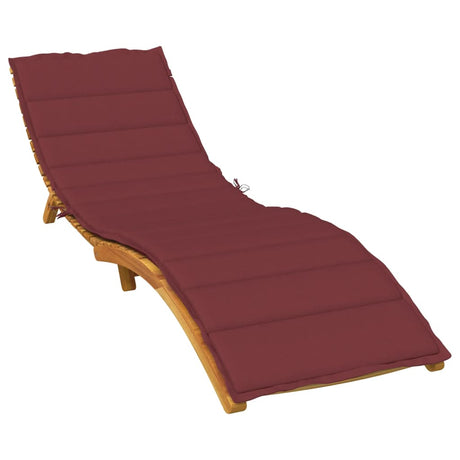 Vidaxx coussin de transat 200x60x4 cm tissu, bordeaux chiné