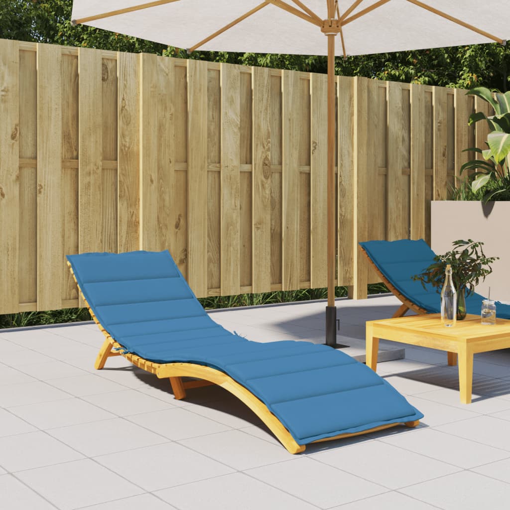 Vidaxl Lounger polštář 200x70x4 cm látka smíšená modrá