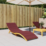 Vidaxl Lounger blazina 200x70x4 cm tkanina mešano vino rdeče