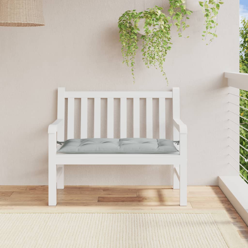 Vidaxl Garden Banch Cushion 100x50x7 cm tessuto grigio chiaro misto