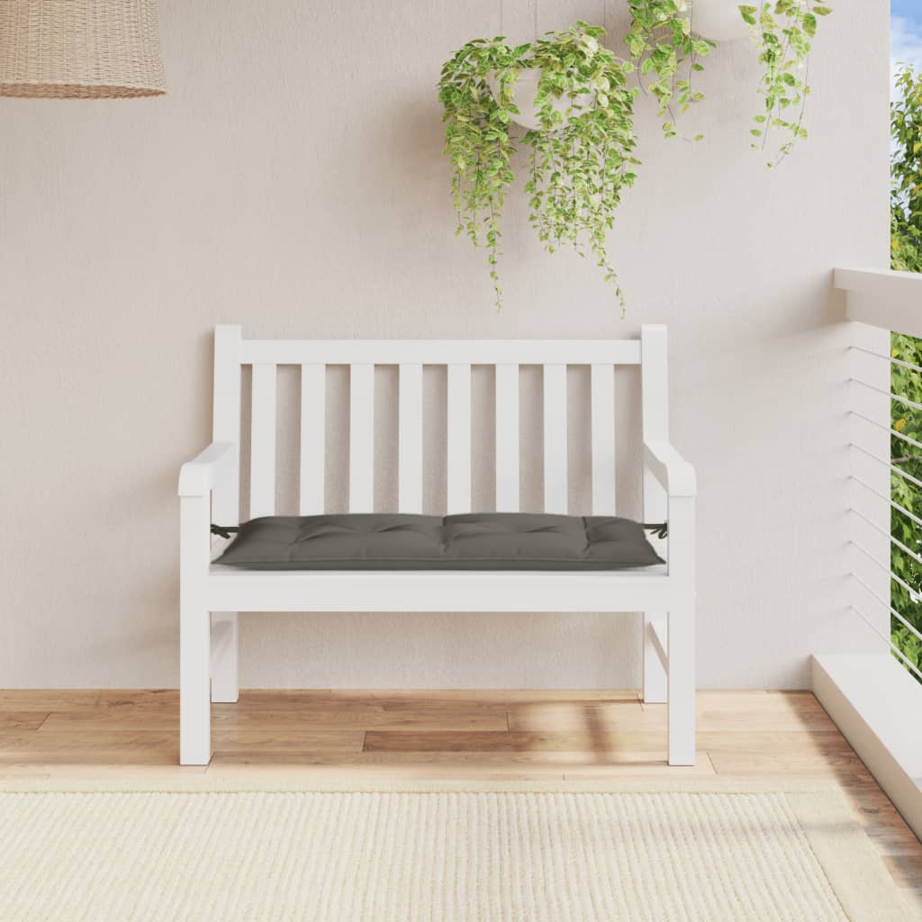 Vidaxl Garden Bench polštář 100x50x7 cm tkanina smíšená tmavě šedá