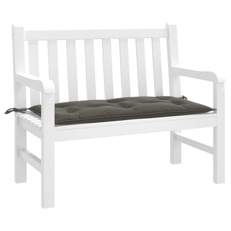 VidaXL coussin de banc de jardin 100x50x7 cm tissu, gris foncé mélangé