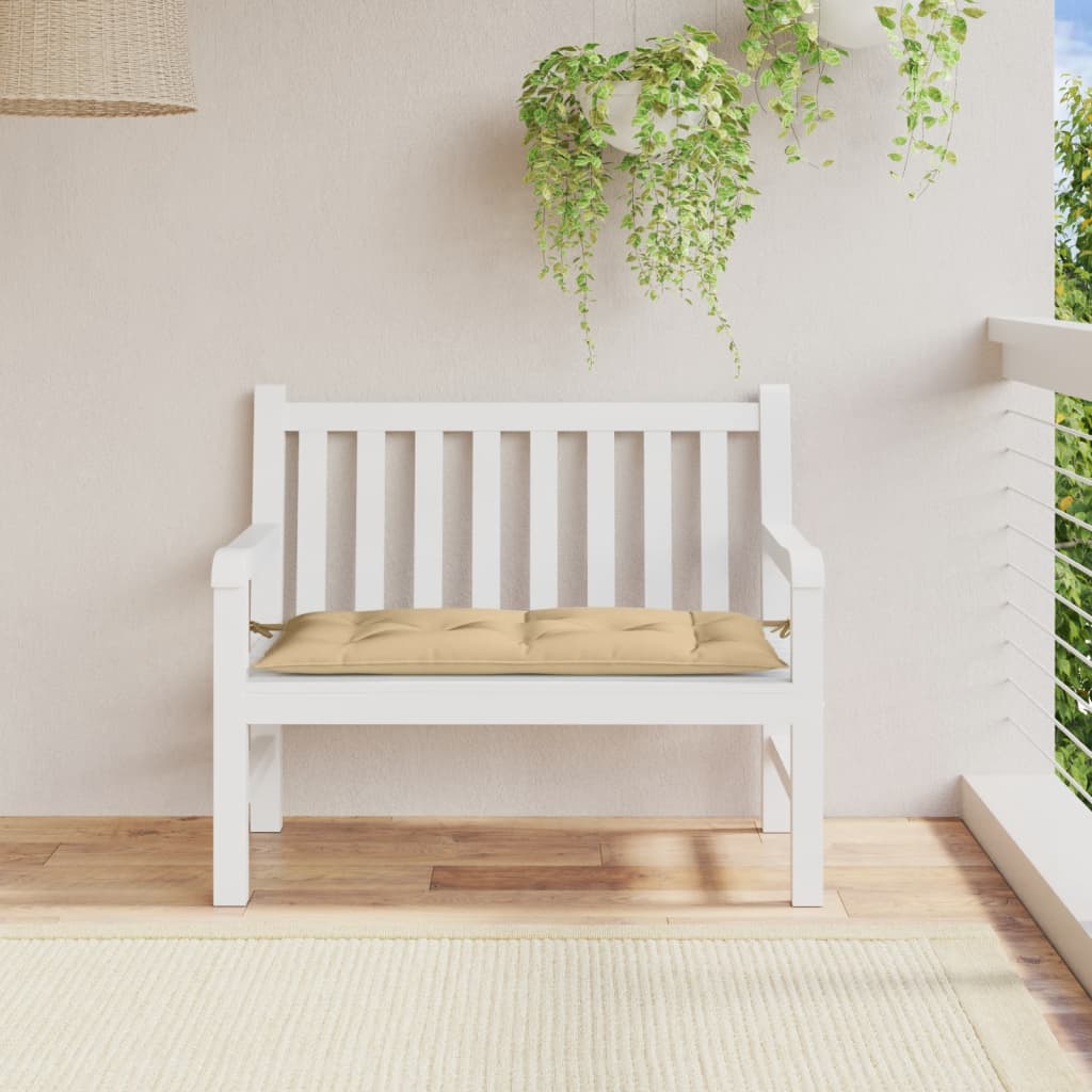 Vidaxl Garden Bench Cushion 100x50x7 CM Tyg Mixed Beige