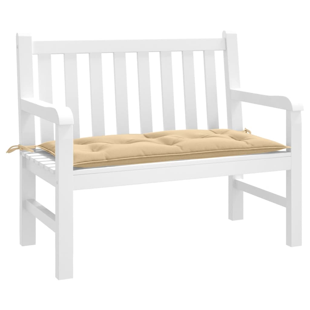VidaXL coussin de banc de jardin 100x50x7 cm tissu mélangé beige
